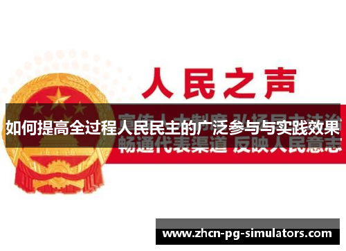 如何提高全过程人民民主的广泛参与与实践效果